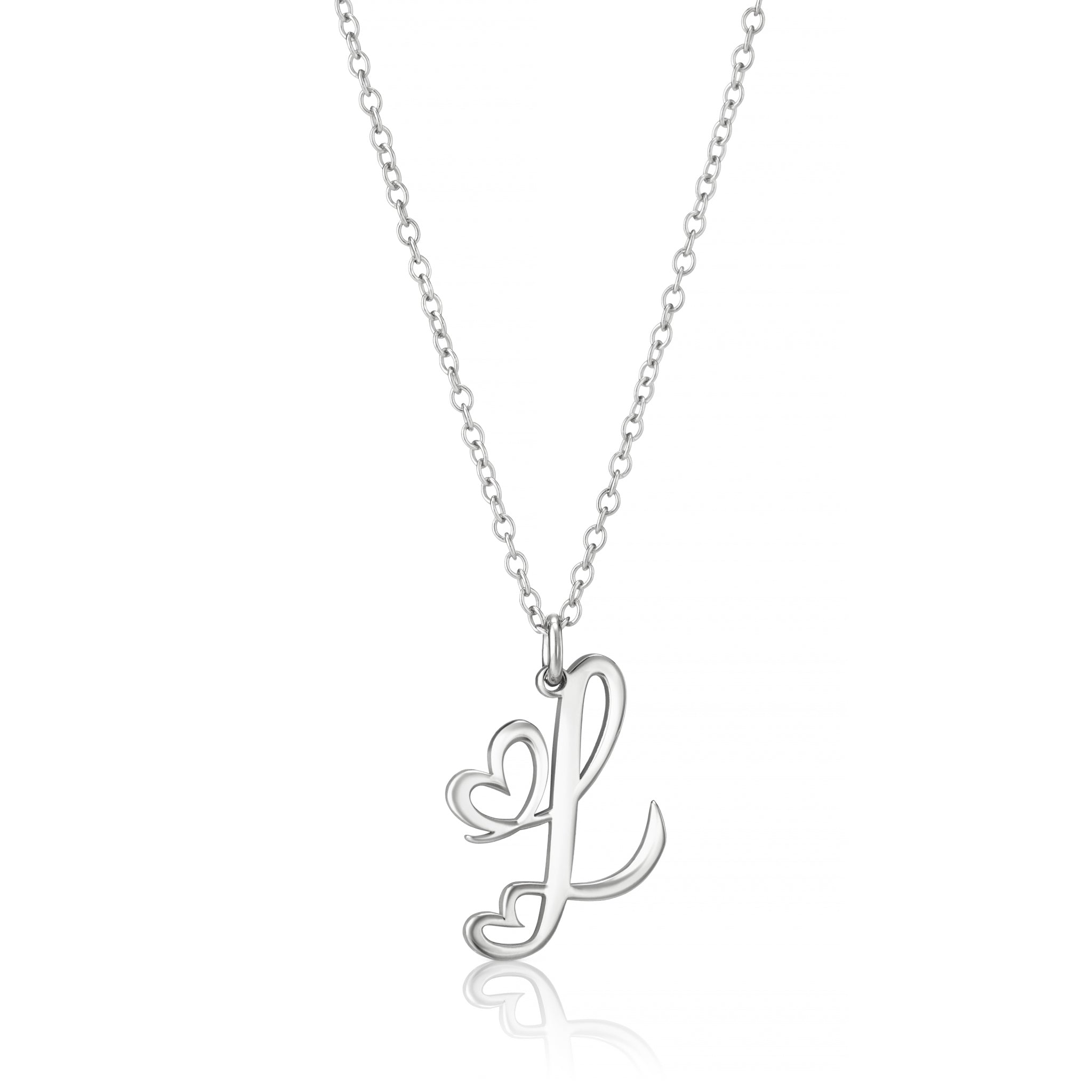 Personalised Heart-Inspired Font Initial Necklace