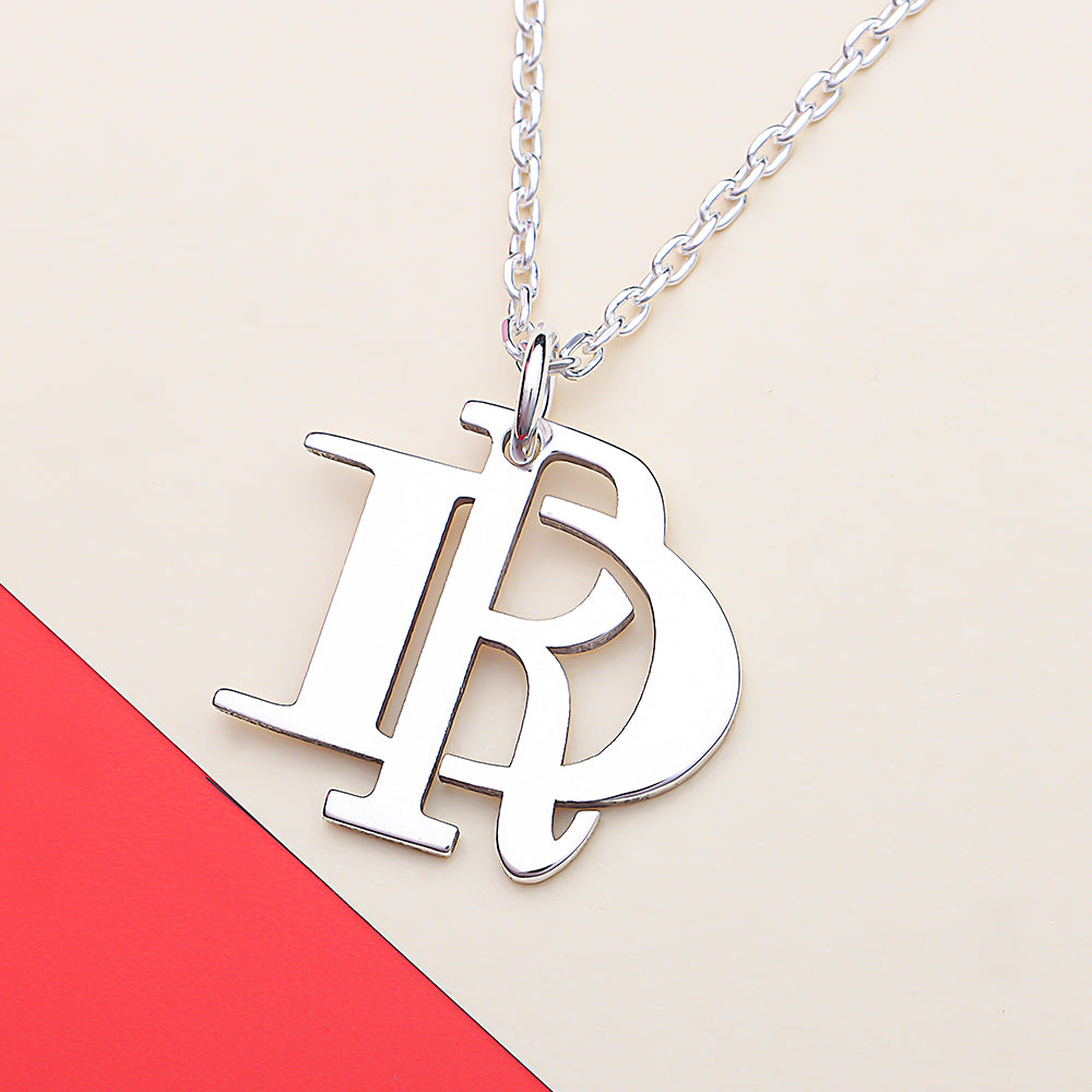 Personalised Initial Couple Monogram Necklace - ZNAJEWELS