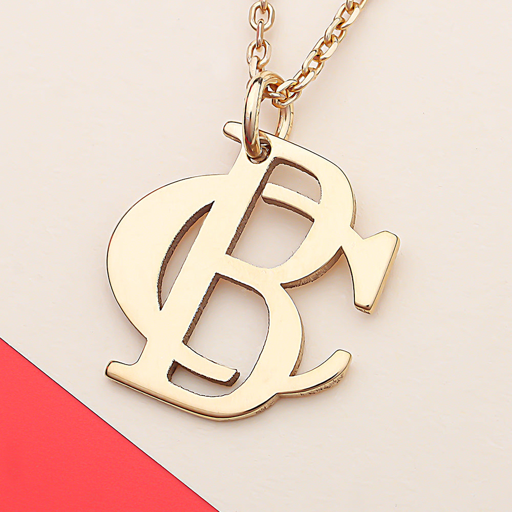 Personalised Initial Couple Monogram Necklace - ZNAJEWELS