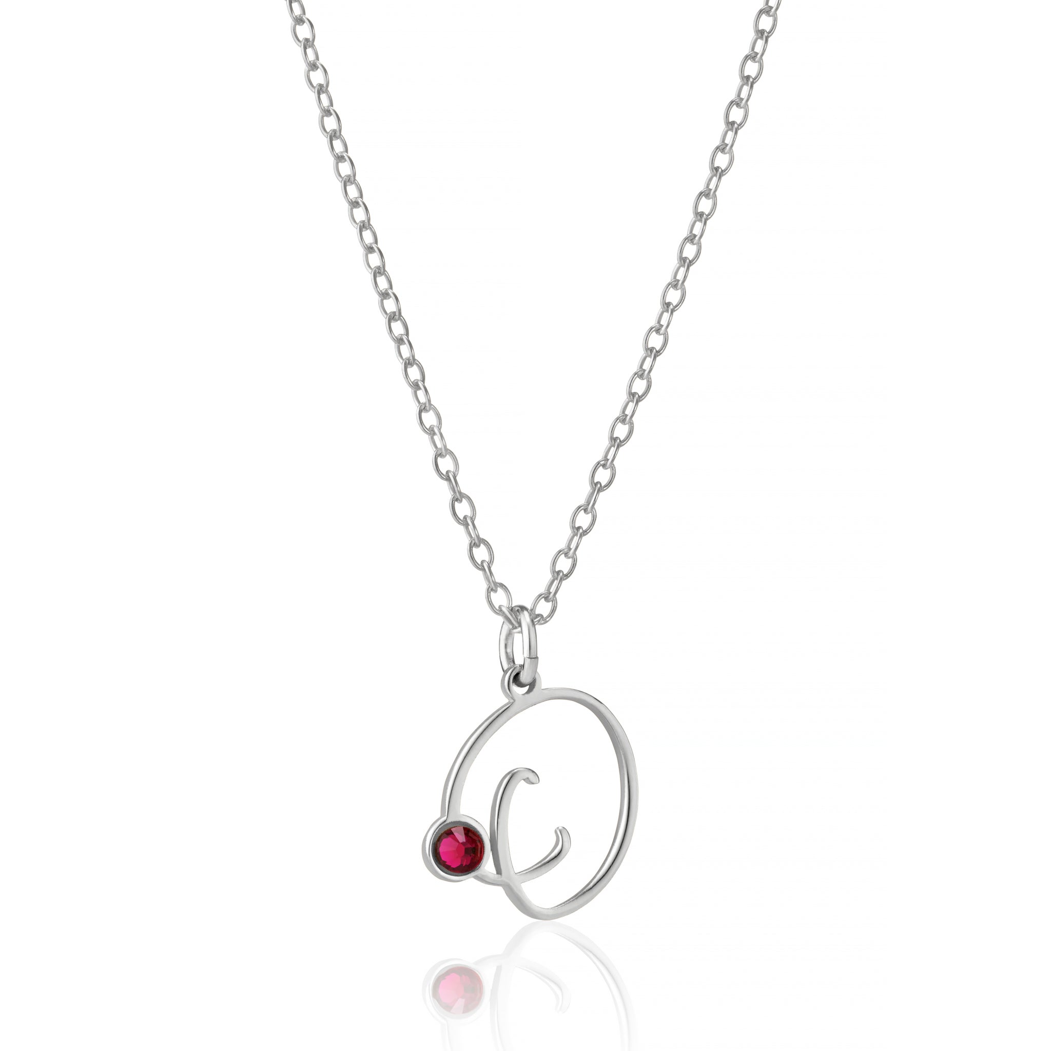 Personalised Birthstone Initial Pendant