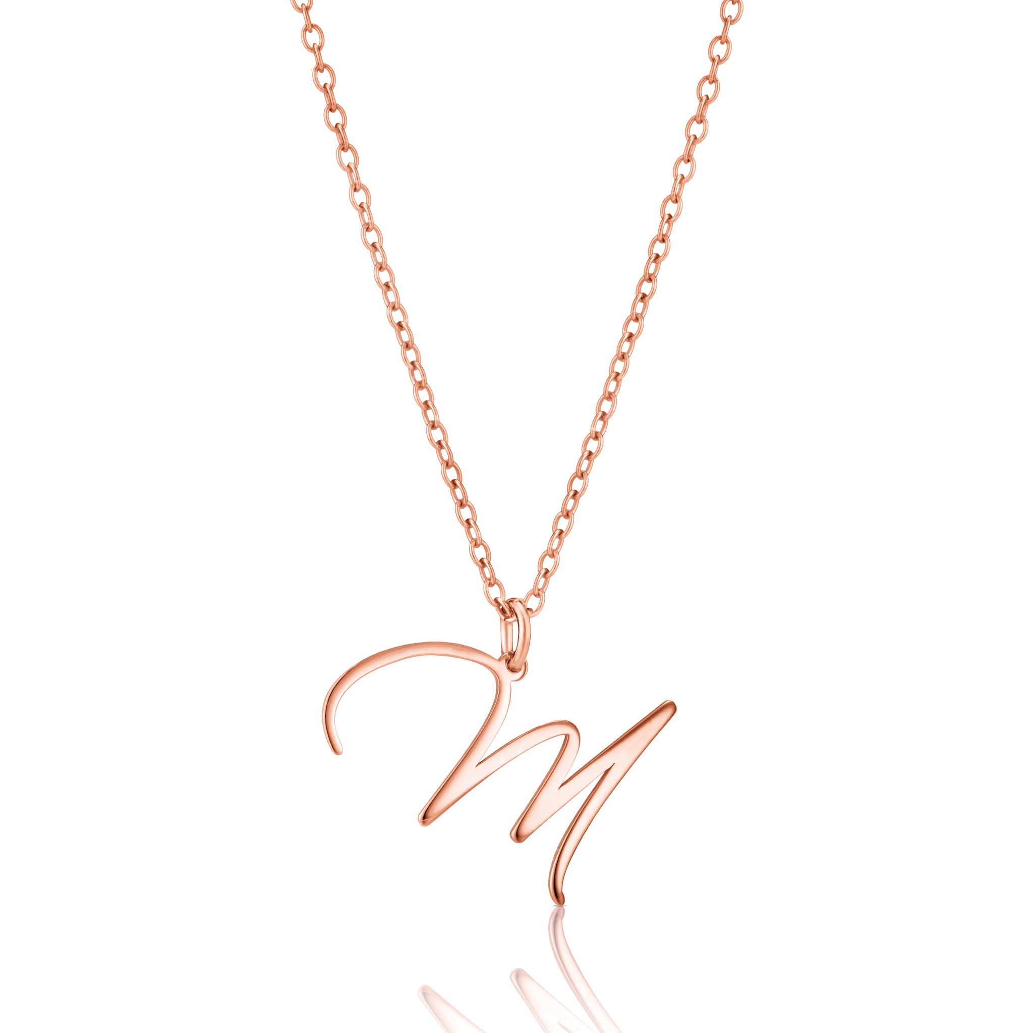 Personalised Necklace with Flowing Cursive Initial